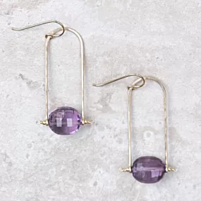 Amethyst Trapeze Earrings