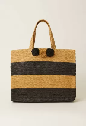 Bahama Mama Tote-Sand/Black