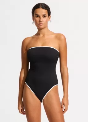 Beach Bound DD Bandeau One Piece - Black