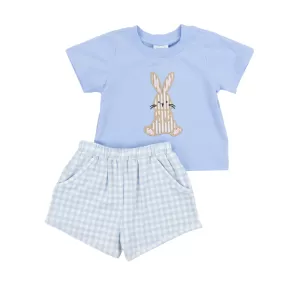 Boys Bunny Applique Short Set