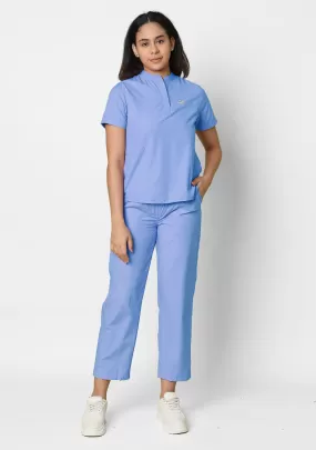 Classic Women's 5-Pocket Mandarin Collar (Ceil Blue) Scrub