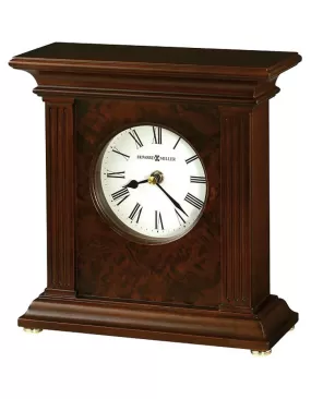 Howard Miller Andover Mantel Clock - Cherry Bordeaux Finish - White Dial