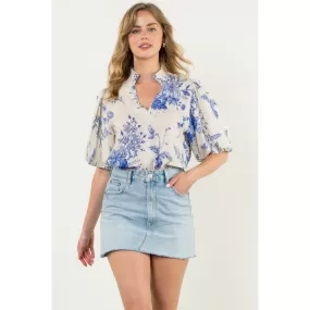 Mia Puff Sleeve Floral THML Top