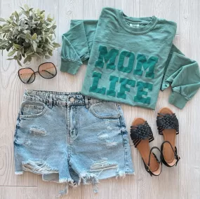 MOM LIFE teal puff • Comfort Long Sleeve