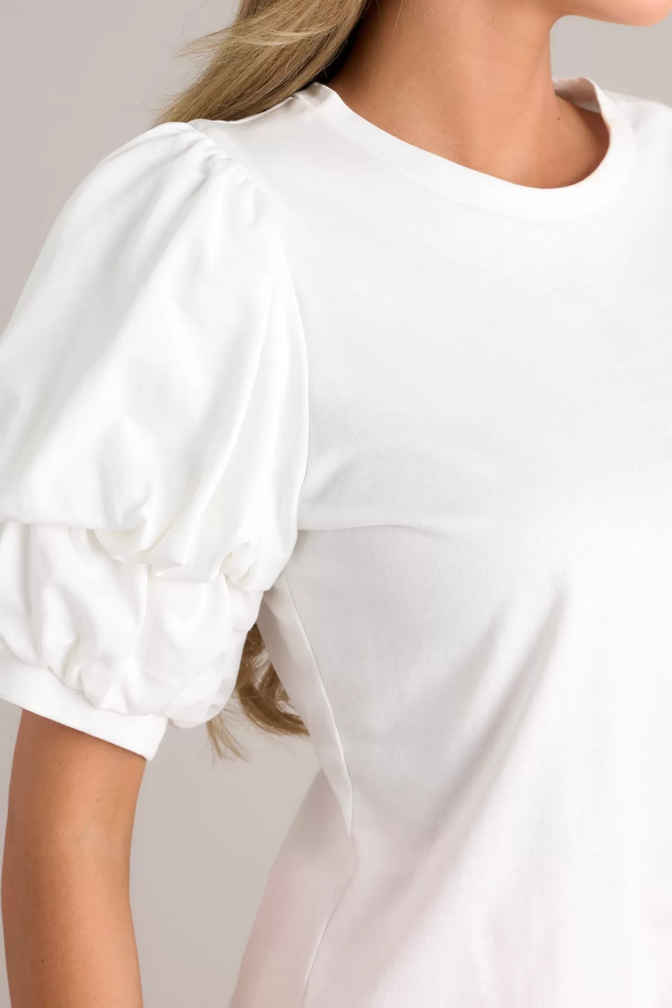 Purely Me Ivory Cotton Short Sleeve Top