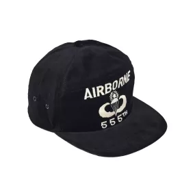 The Real McCoy's MA21001 Velvet Souvenir Cap / Airborne Black