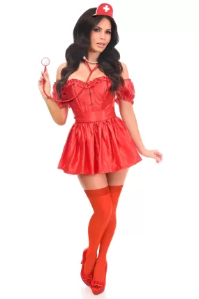 Top Drawer 4 PC Sexy Nurse Corset Costume